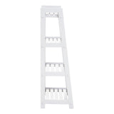 Chester Wood Four Tier White Shelf Unit