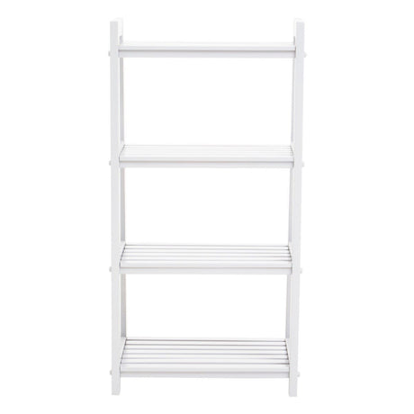 Chester Wood Four Tier White Shelf Unit