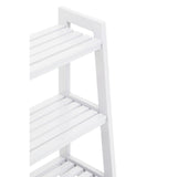 Chester Wood Four Tier White Shelf Unit