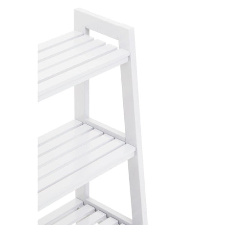 Chester Wood Four Tier White Shelf Unit