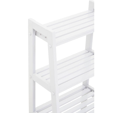 Chester Wood Four Tier White Shelf Unit