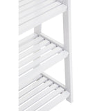 Chester Wood Four Tier White Shelf Unit