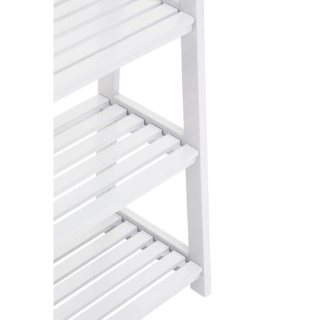 Chester Wood Four Tier White Shelf Unit