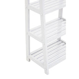 Chester Wood Four Tier White Shelf Unit