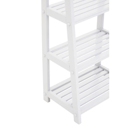Chester Wood Four Tier White Shelf Unit