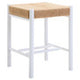 Bandar Natural Rope and White Wood Stool