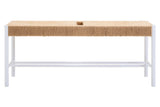 Bandar Large Natural Rope and White Wood Bench