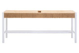 Bandar Large Natural Rope and White Wood Bench