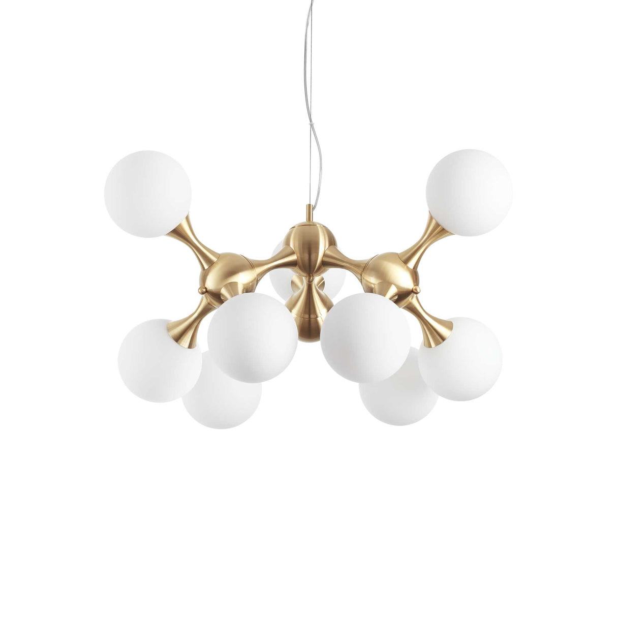Brass NODI 9-Light Pendant Chandelier
