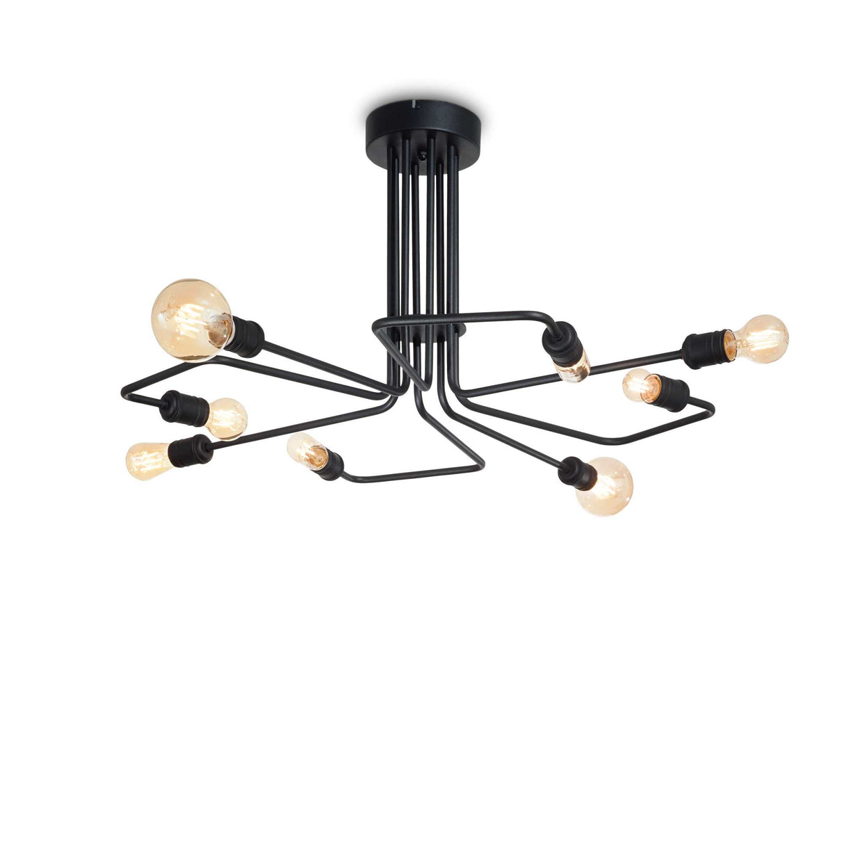 Black Triumph 8-Bulb Ceiling Light Fixture