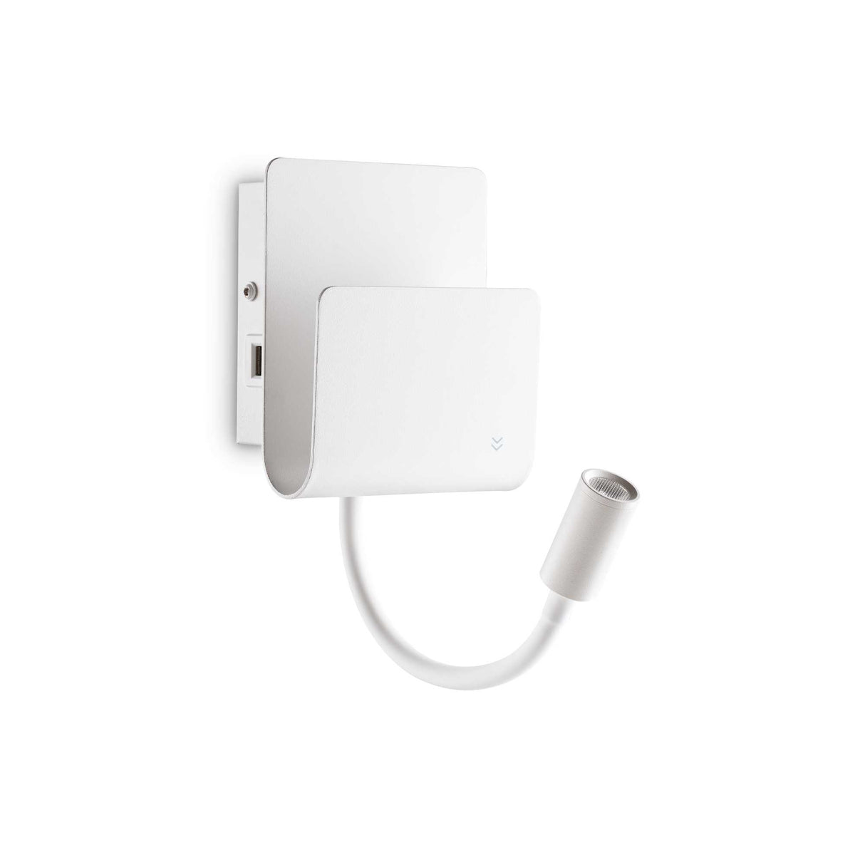 Sleek Dual-Bulb White Wall Sconce