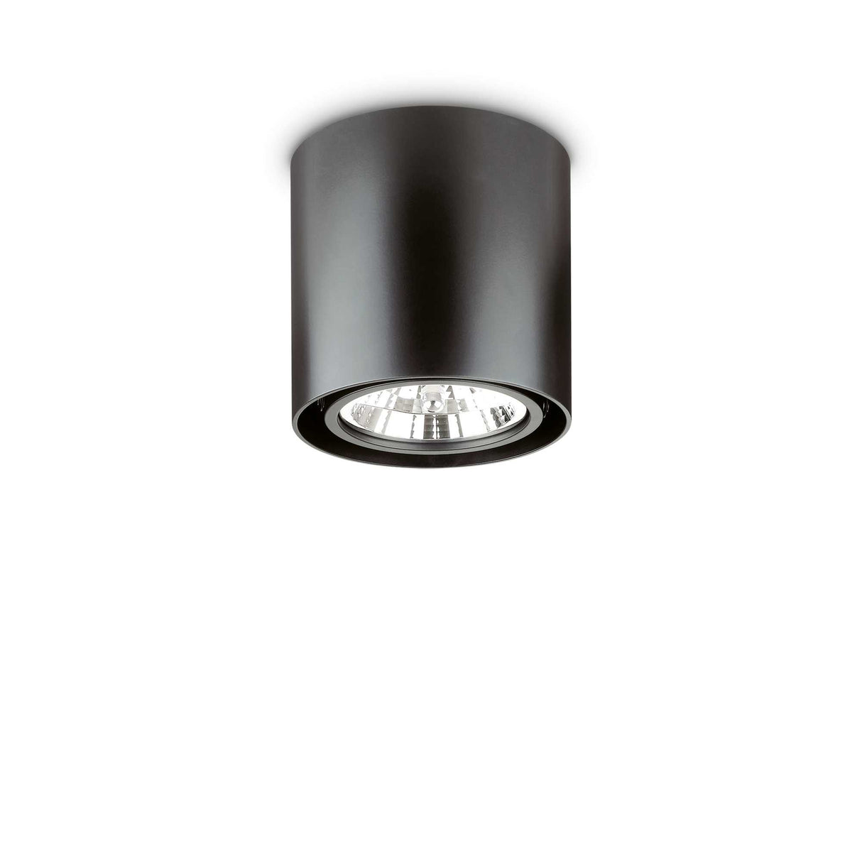 Elegant Round Black Flush Mount Light with Single Bulb