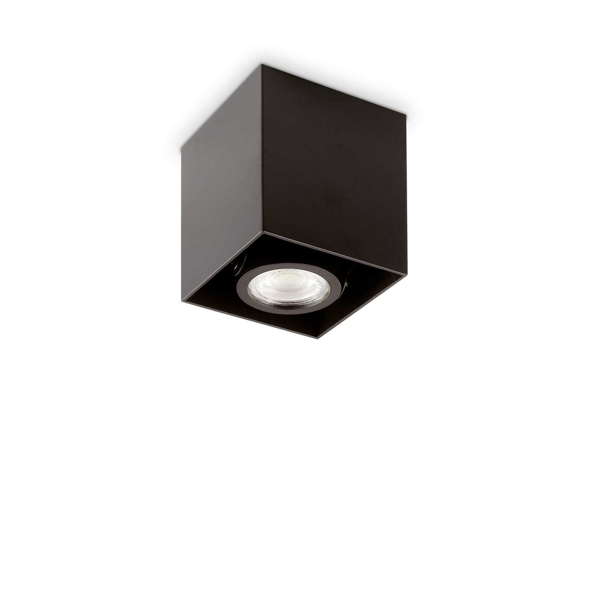 Sleek Black MOOD Square Flush Light with Single Bulb