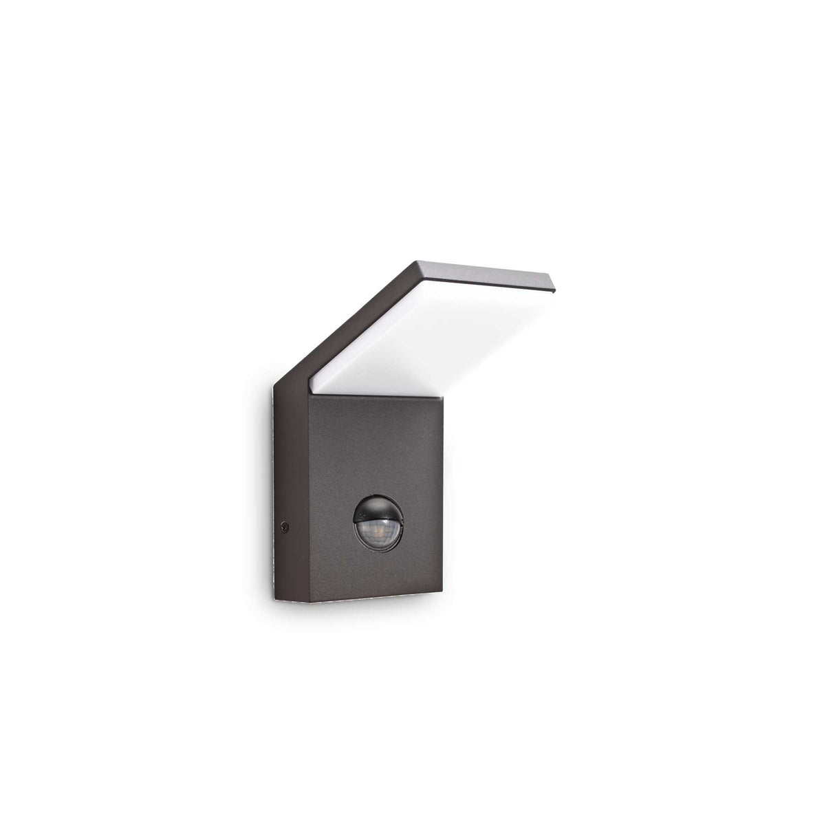 Sleek Anthracite Wall Light with Motion Sensor - 3000K Warm Glow