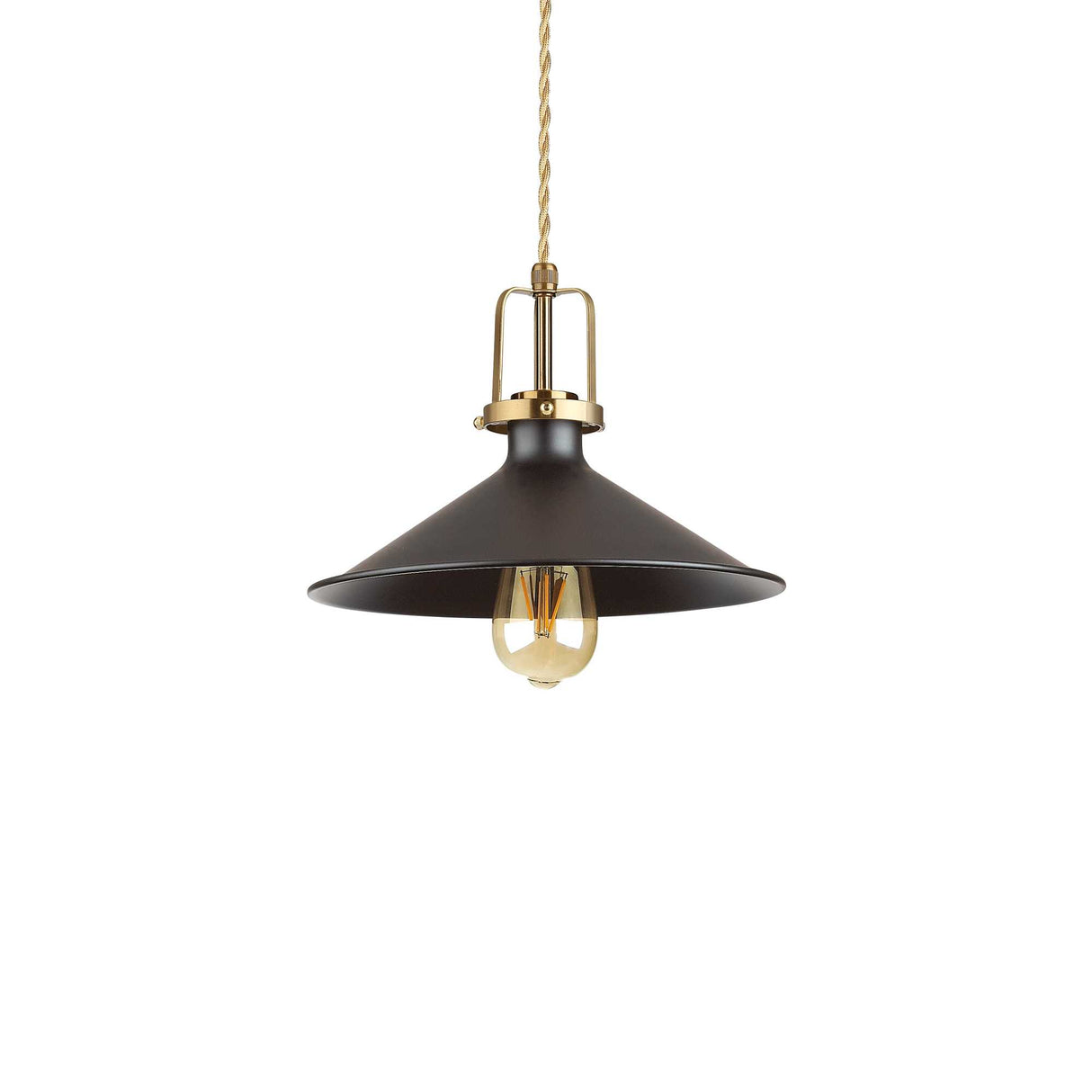 Elegant Black ERIS-3 Single Bulb Pendant Light