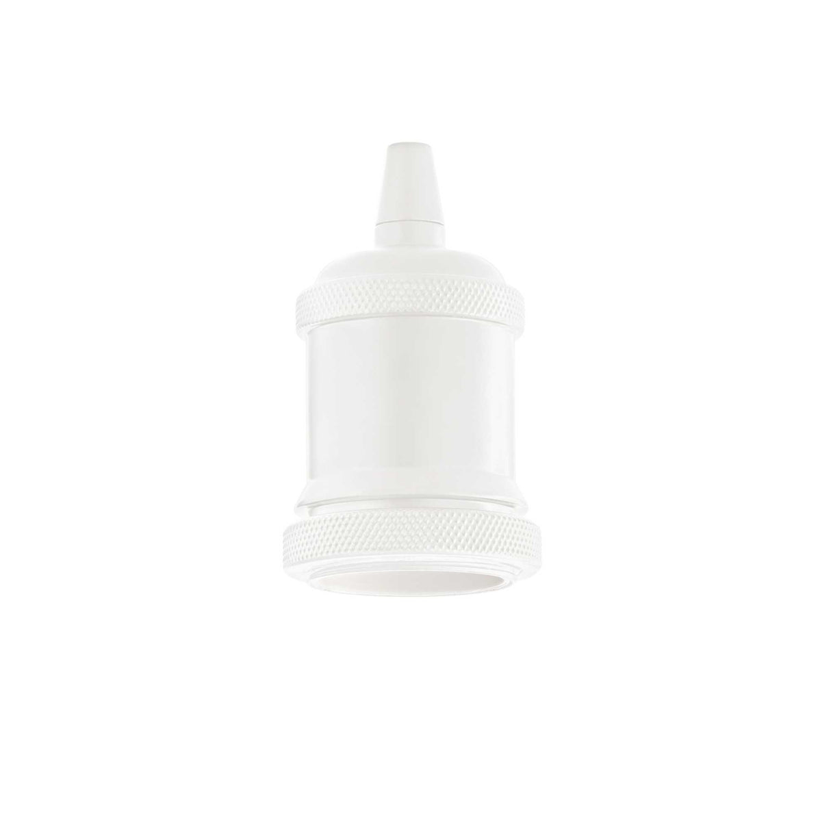 White E27 Socket Fixture with Ring