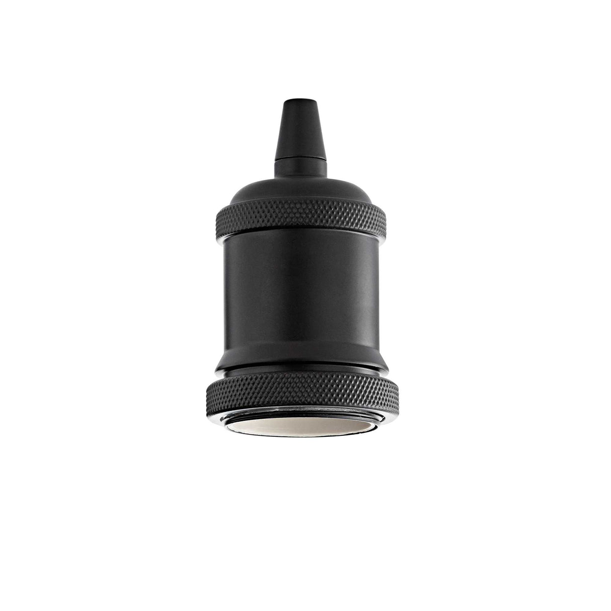 E27 Black Lamp Holder with Ring