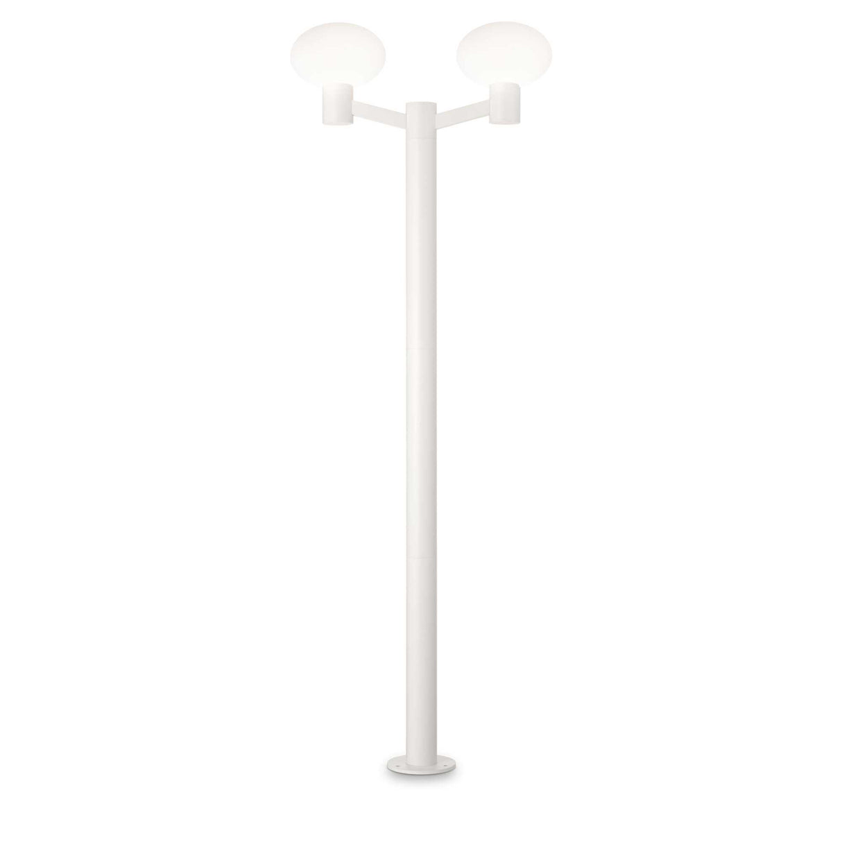 Sleek White Double-Bulb Clio Floor Lamp