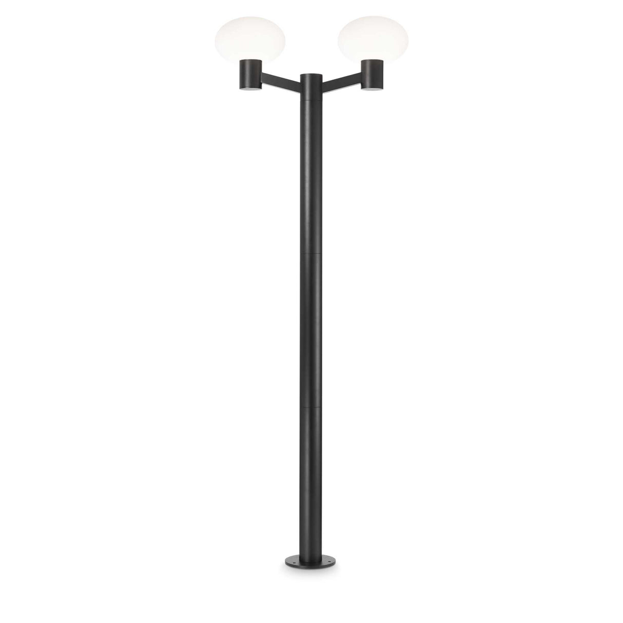 Sleek Black Dual Bulb Floor Lamp