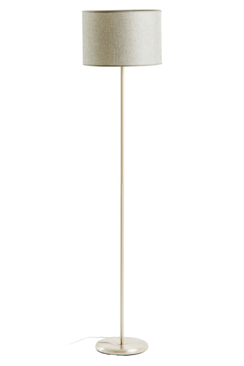 Forma Chrome Floor Lamp with Cream Shade