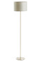 Forma Chrome Floor Lamp with Cream Shade