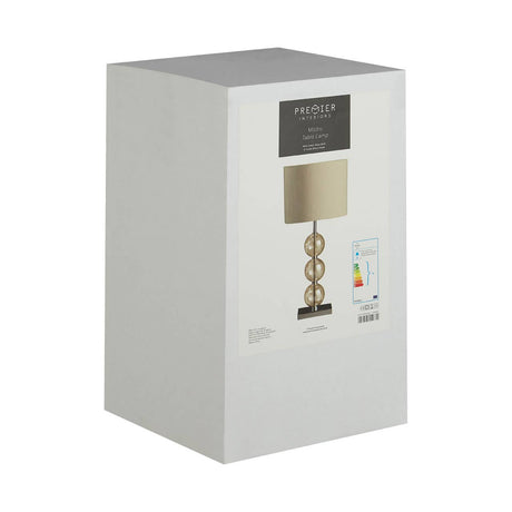 Mistro Cream Suede Effect Shade Table Lamp