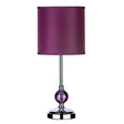 Crackle Glass Purple Shade Table Lamp