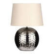 Beige Fabric Shade Dimple Effect Table Lamp