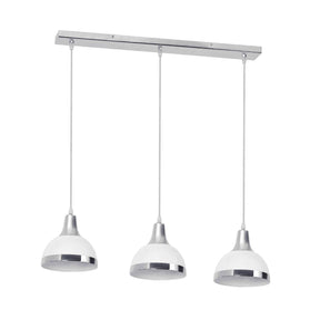 Jasper White Shade And Chrome Pendant Light