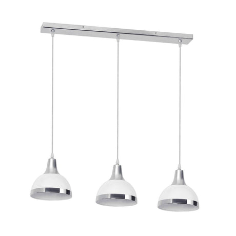 Jasper White Shade And Chrome Pendant Light