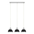 Jasper Black Shade And Chrome Pendant Light