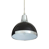 Jasper Black Shade And Chrome Pendant Light