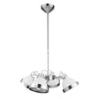 White Shade And Chrome 4 Light Pendant Light