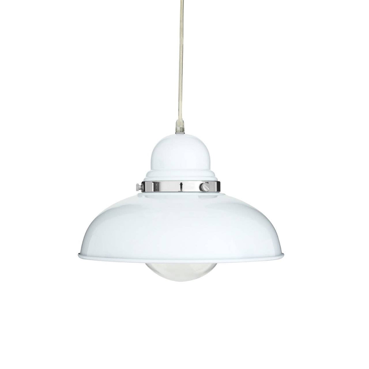 Jasper White And Chrome Pendant Light