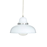 Jasper White And Chrome Pendant Light