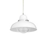 Jasper White And Chrome Pendant Light