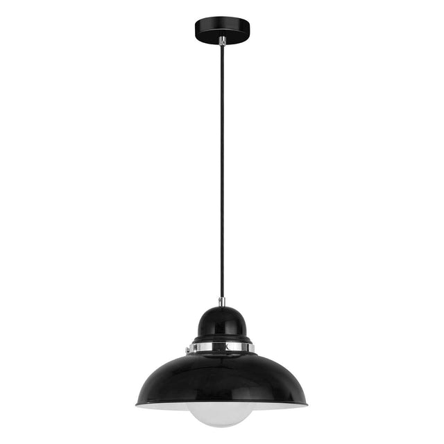 Black And Chrome Pendant Light