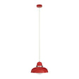 Jasper Red And Chrome Pendant Light