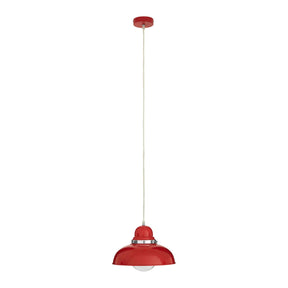 Jasper Red And Chrome Pendant Light