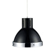 Black And Chrome Bell Shaped Pendant Light