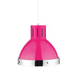 Hot Pink And Chrome Bell Shaped Pendant Light