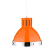 Orange And Chrome Pendant Light