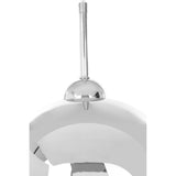 Chrome And White Inside Pendant Light
