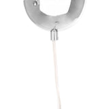 Chrome And White Inside Pendant Light