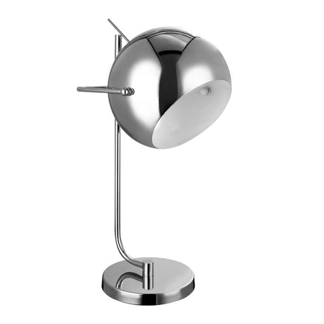 Chrome And White Inside Table Lamp