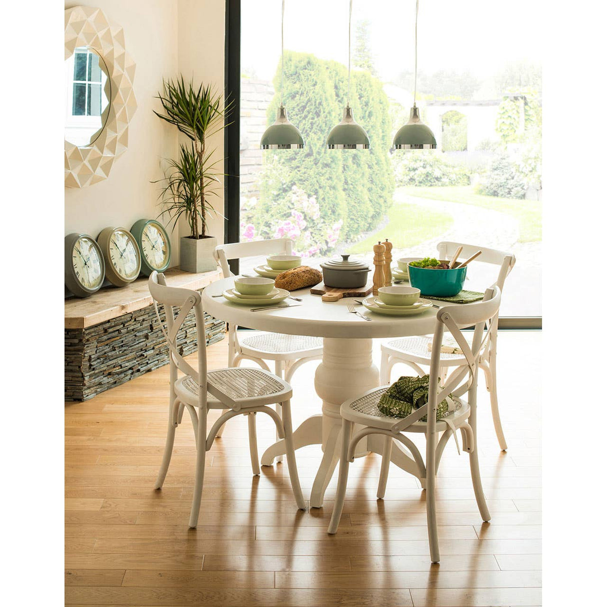 Vermont 3 Shutter Blue Shades Pendant Light