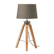 Tripod Table Lamp With Light Wood Base