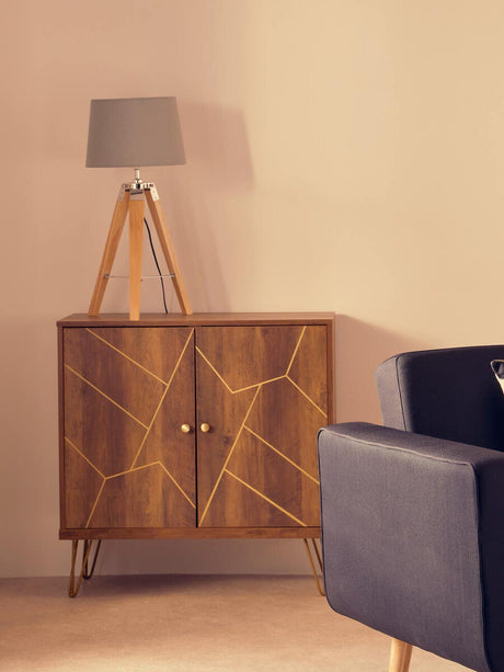 Tripod Table Lamp With Light Wood Base