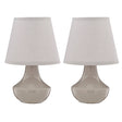 Grey Ceramic Table Lamps - Set Of 2