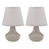 Grey Ceramic Table Lamps - Set Of 2